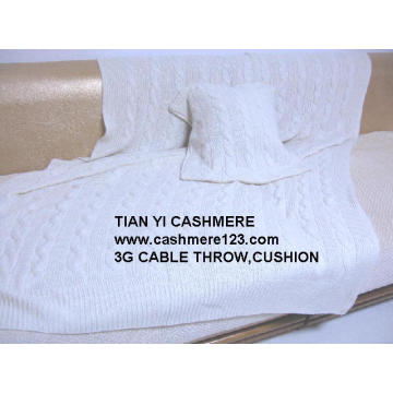 Cashmere Throw Cushion Big Cable